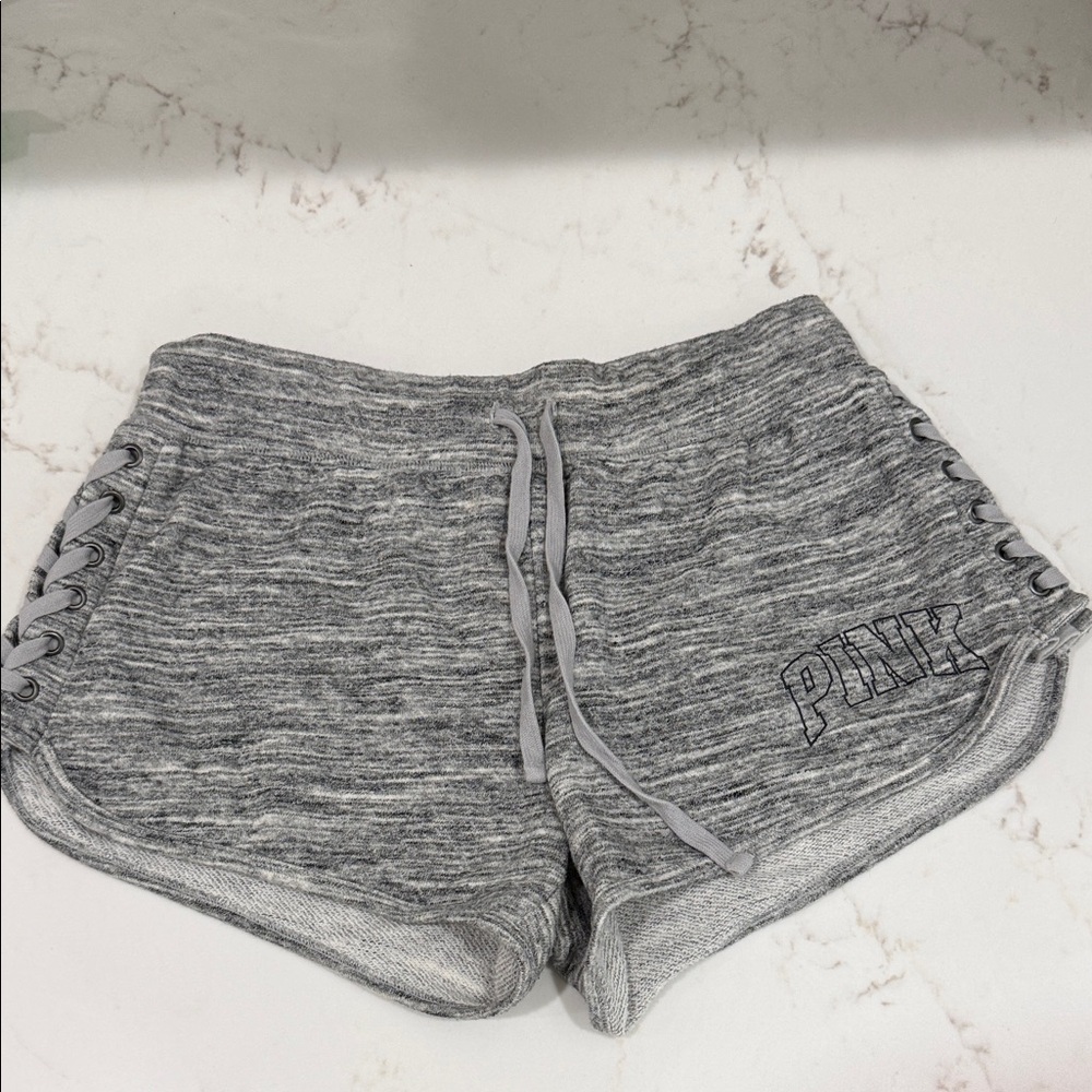 PINK Victoria's Secret Women's Gray Lace-Up Shorts